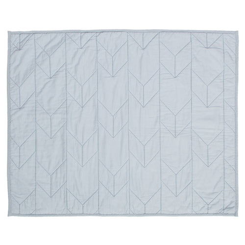 Light Blue Chevron Quilt Sham Pair