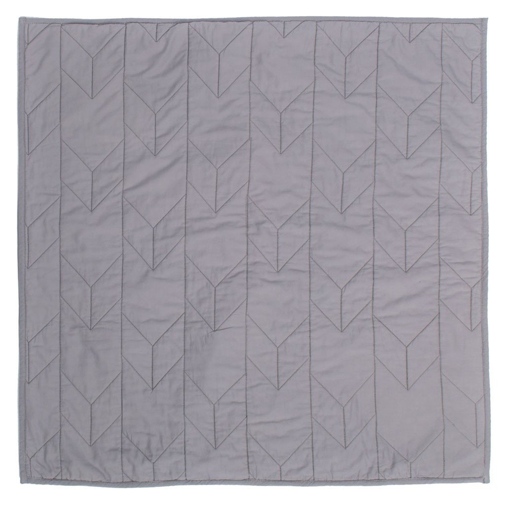 Light Grey Chevron Quilt Euro Sham