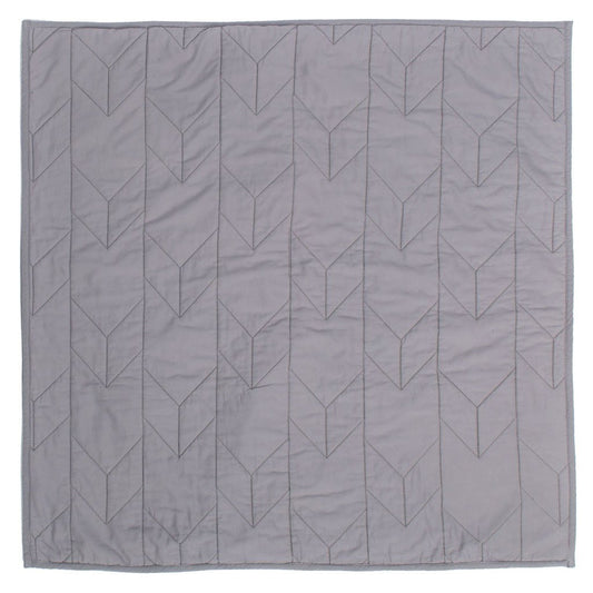 Light Grey Chevron Quilt Euro Sham