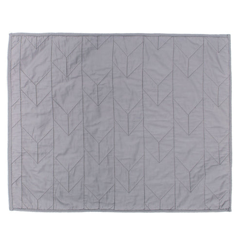 Light Grey Chevron Quilt Sham Pair