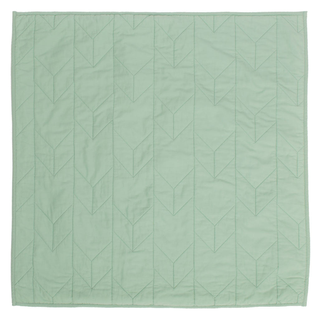 Seafoam Green Chevron Quilt Euro Sham