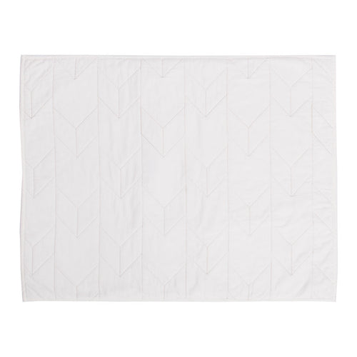 Soft White Chevron Quilt Sham Pair
