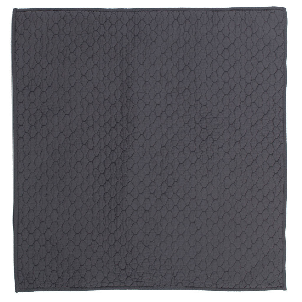 Charcoal Grey Cloud Quilt Euro Sham