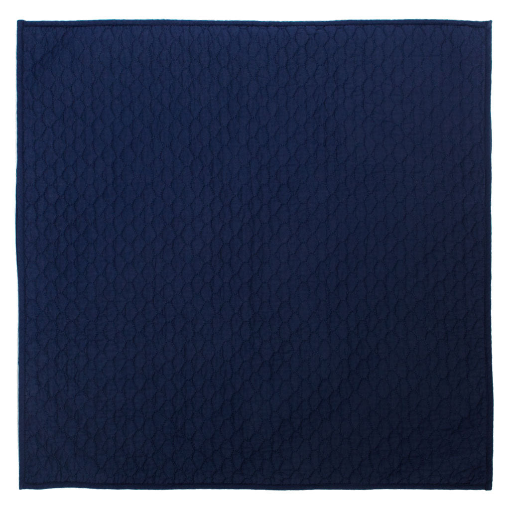 Navy Blue Cloud Quilt Euro Sham