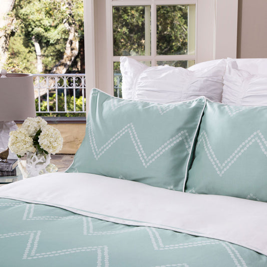 Green Cora Sham Pair