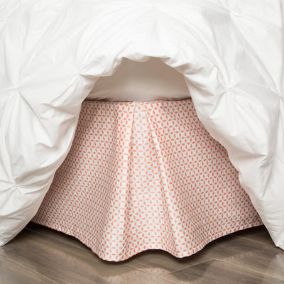 Coral Morning Glory Bed Skirt