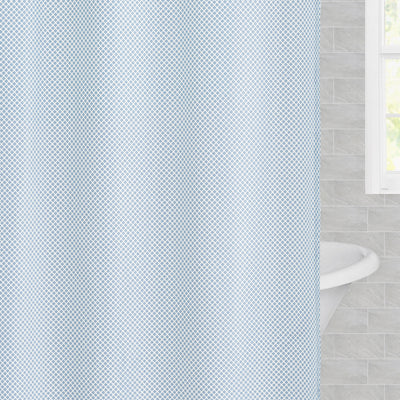 The French Blue Diamonds Shower Curtain
