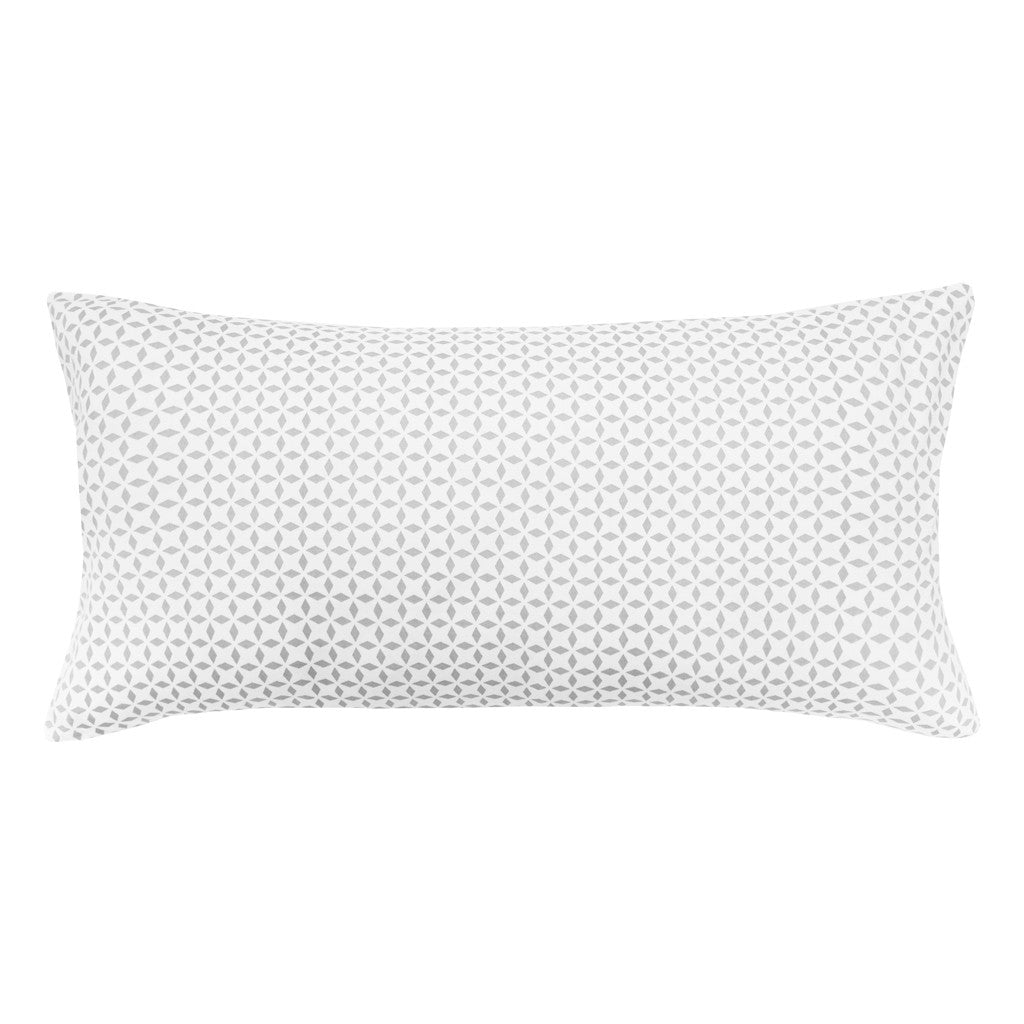 Grey Morning Glory Throw Pillow