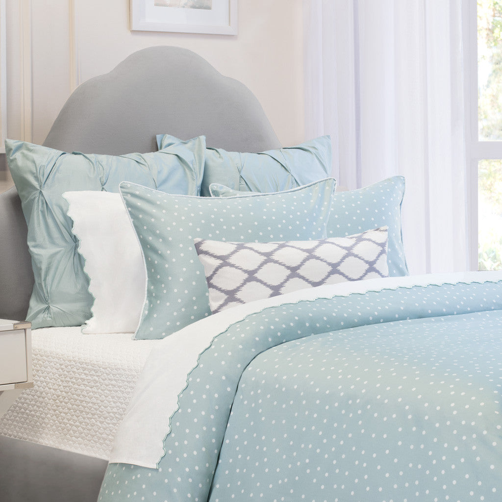 Bedroom inspiration and bedding decor | Porcelain Green Elsie Sham Pair Duvet Cover | Crane and Canopy