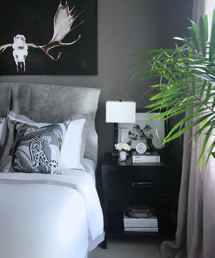 Crane and Canopy Designer Bedding as seen in Erika Brechtel