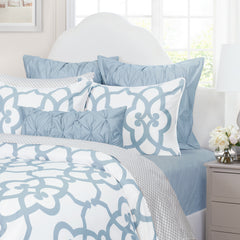 Bedroom inspiration and bedding decor | French Blue Florentine Duvet Cover | Crane and Canopy