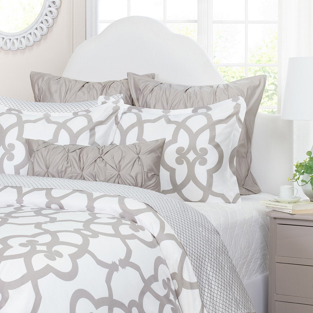 Bedroom inspiration and bedding decor | Dove Grey Florentine Duvet Cover Duvet Cover | Crane and Canopy