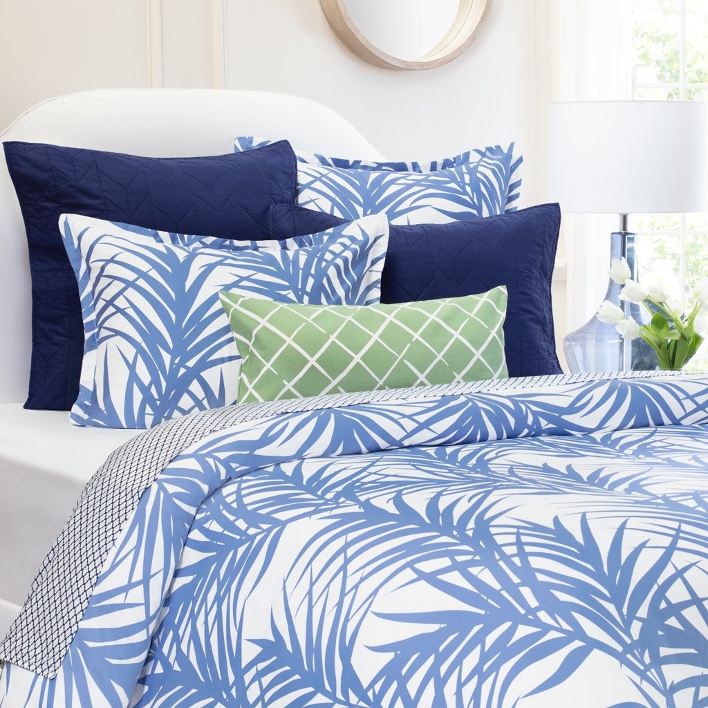 Bedroom inspiration and bedding decor | Blue Laguna  Euro Sham Duvet Cover | Crane and Canopy