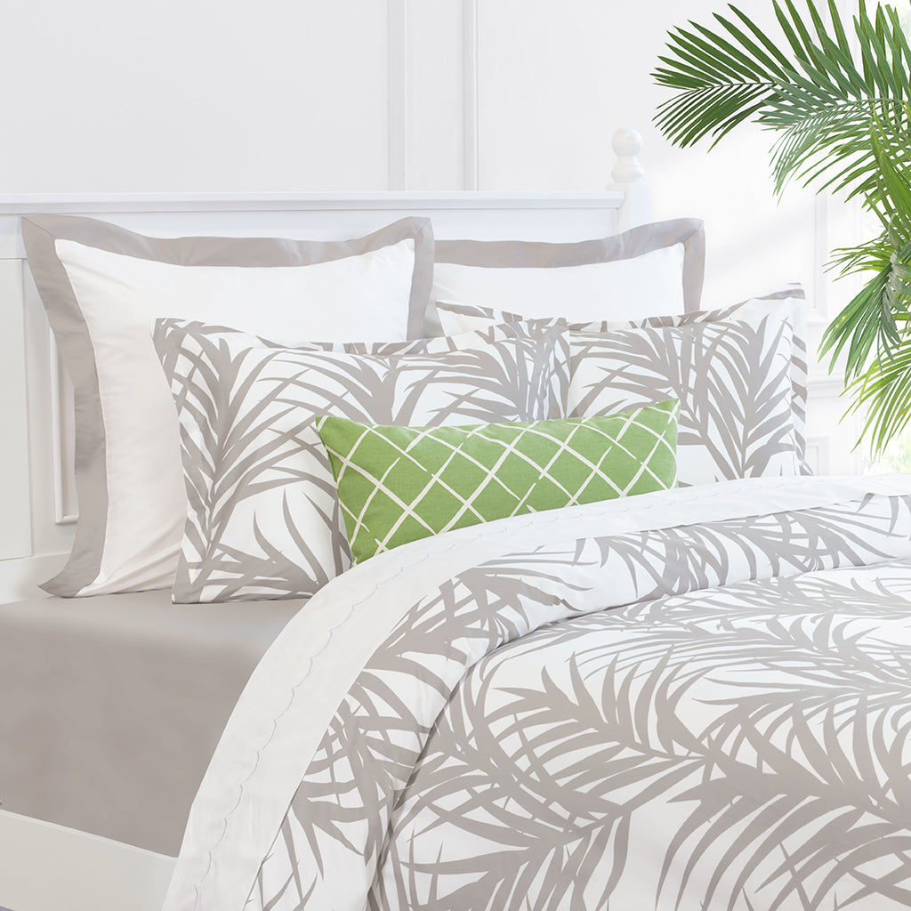 Bedroom inspiration and bedding decor | Dove Grey Laguna Euro Sham Duvet Cover | Crane and Canopy