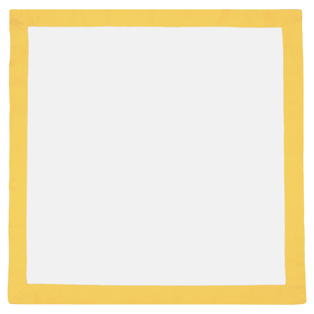 Yellow Linden Border Euro Sham