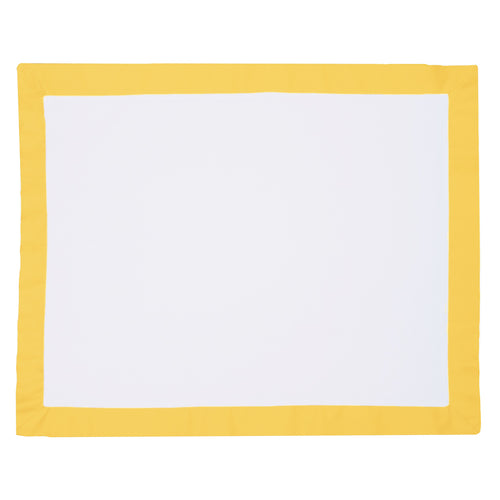 Yellow Linden Border Sham Pair