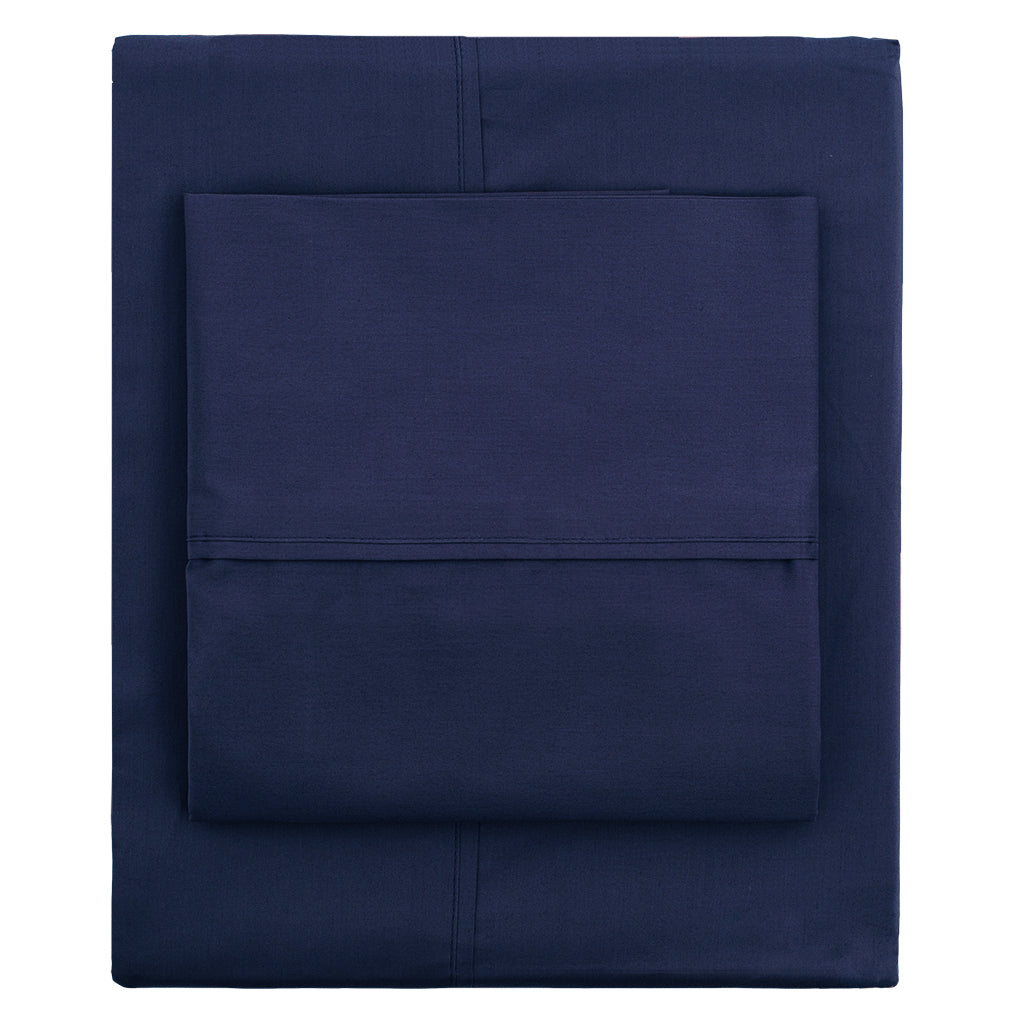 Bedroom inspiration and bedding decor | The Navy Blue 400 Thread Count Sheetss | Crane and Canopy