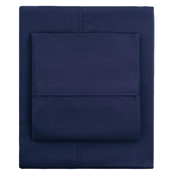 Threshold California King 400 Thread Count Performance Fitted Sheet – Metallic Blue, 100% Cotton