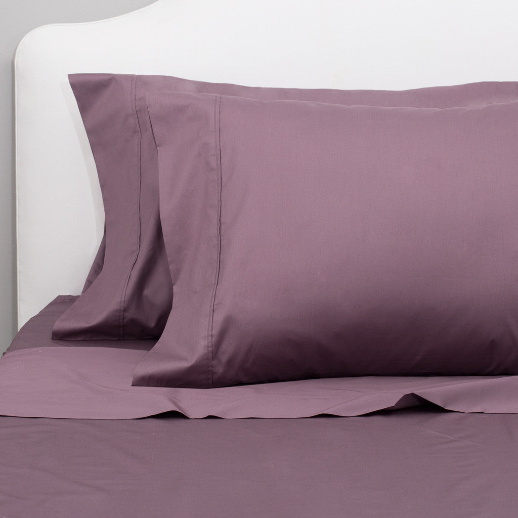 Plum Purple 400 Thread Count Sheet Set (Fitted, Flat, & Pillow Cases)