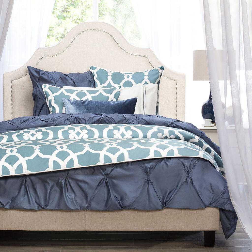 The Valencia Slate Blue Pintuck