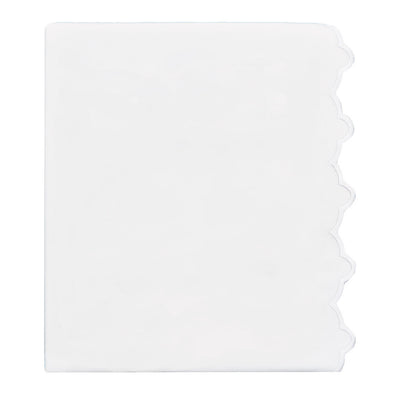 White Scalloped Embroidered Flat Sheet