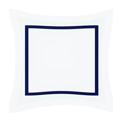 Bella Navy Framed Percale Euro Sham