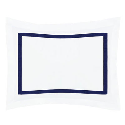 Bella Navy Framed Percale Sham