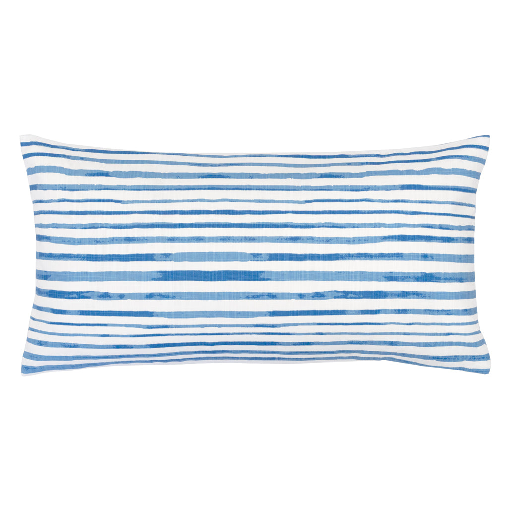 The Blue Coastal Stripes Throw Pillow