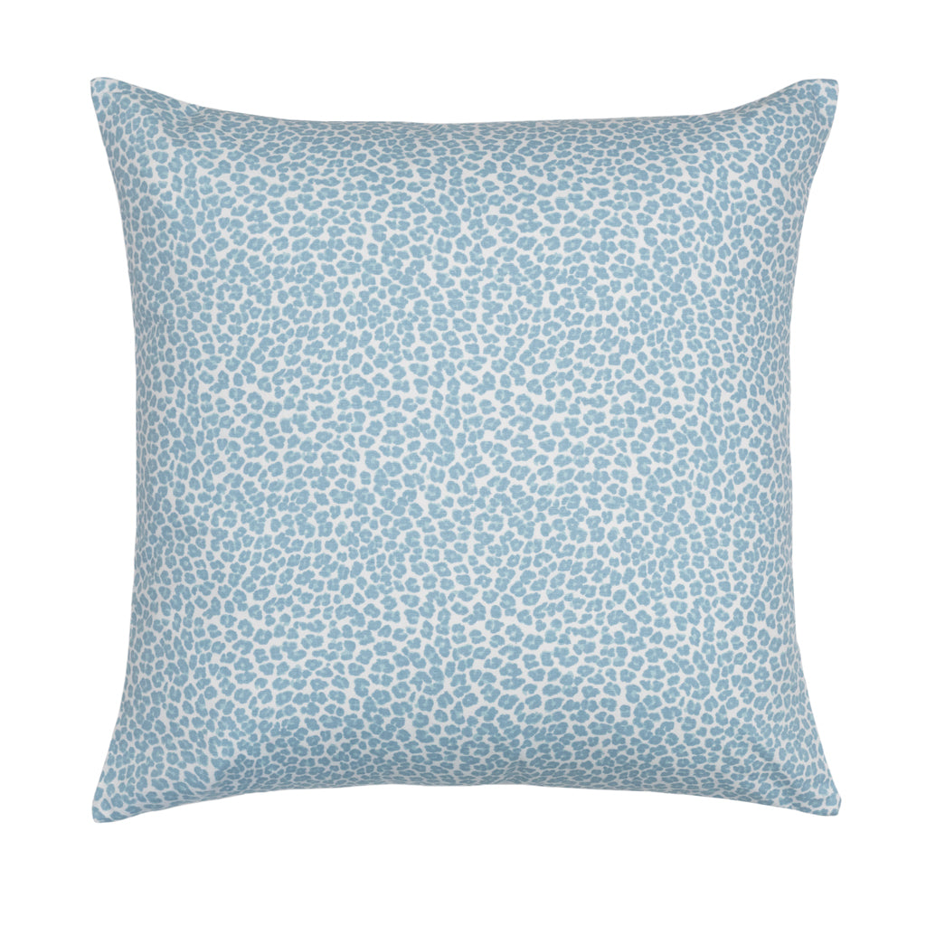 The Blue Leopard Square Throw Pillow