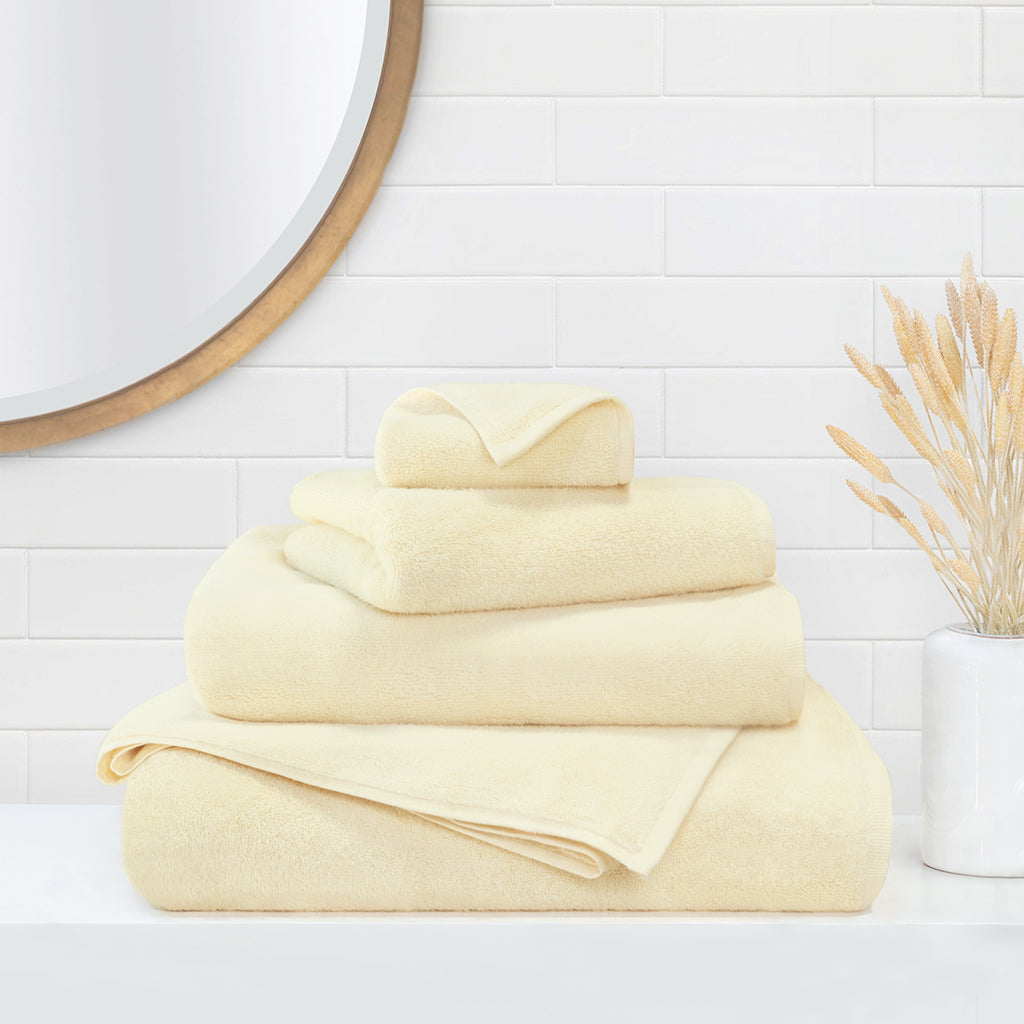 Luxury Towel Set, Ivory, Washcloth (2-Pack)