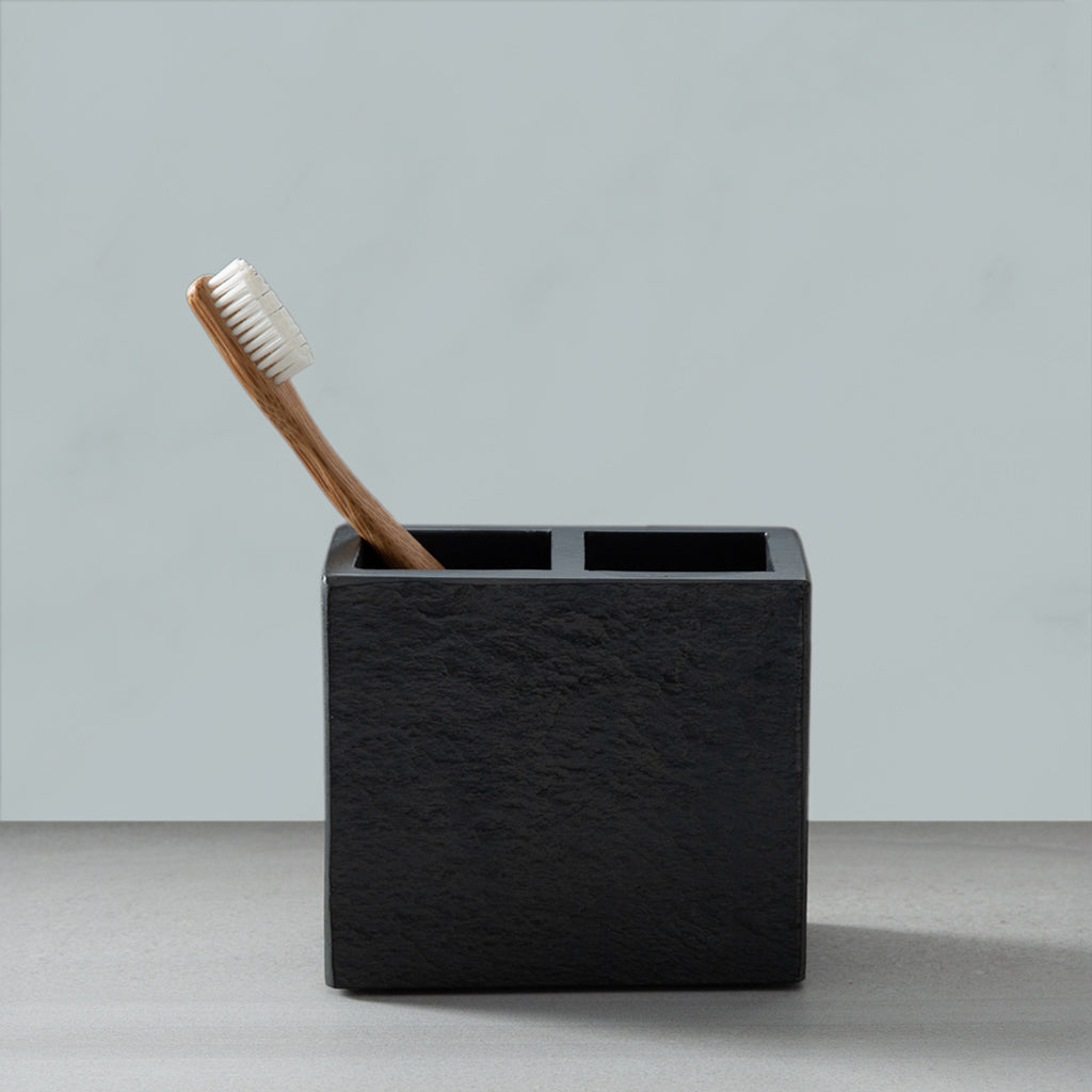 The Charcoal Slate Resin Bath Accessories
