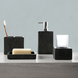 The Charcoal Slate Resin Bath Accessories