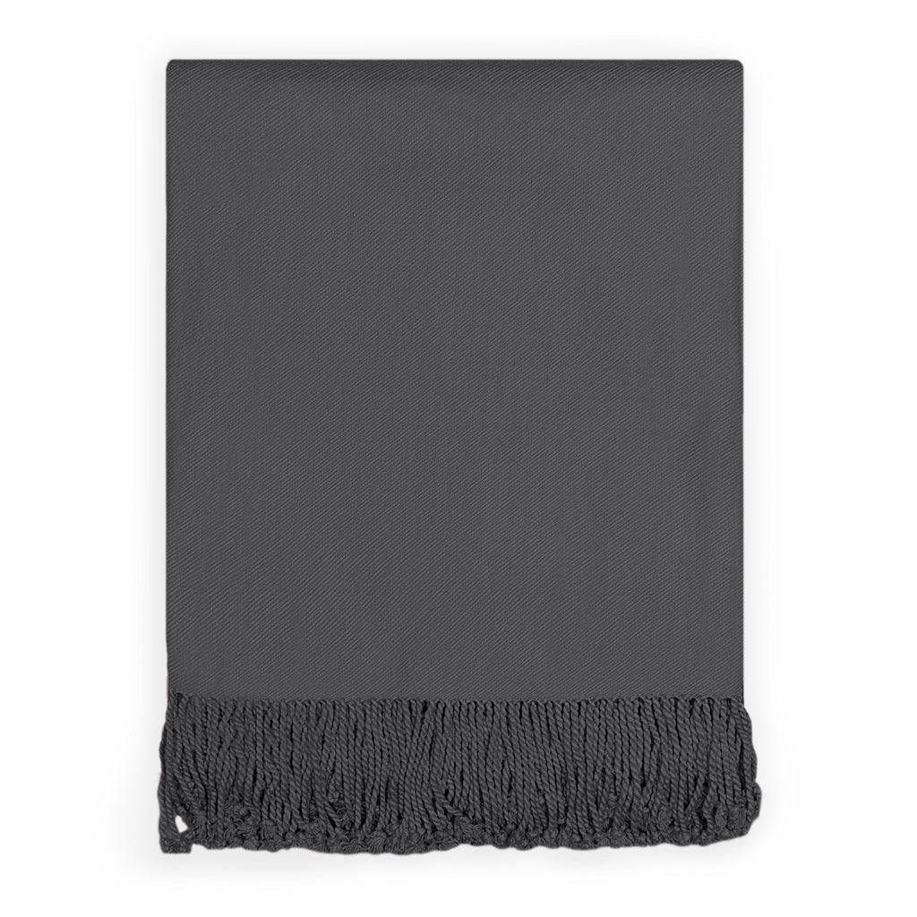 Bedroom inspiration and bedding decor | The Charcoal Grey Fringed Throw Blanket Duvet Cover | Crane and Canopy