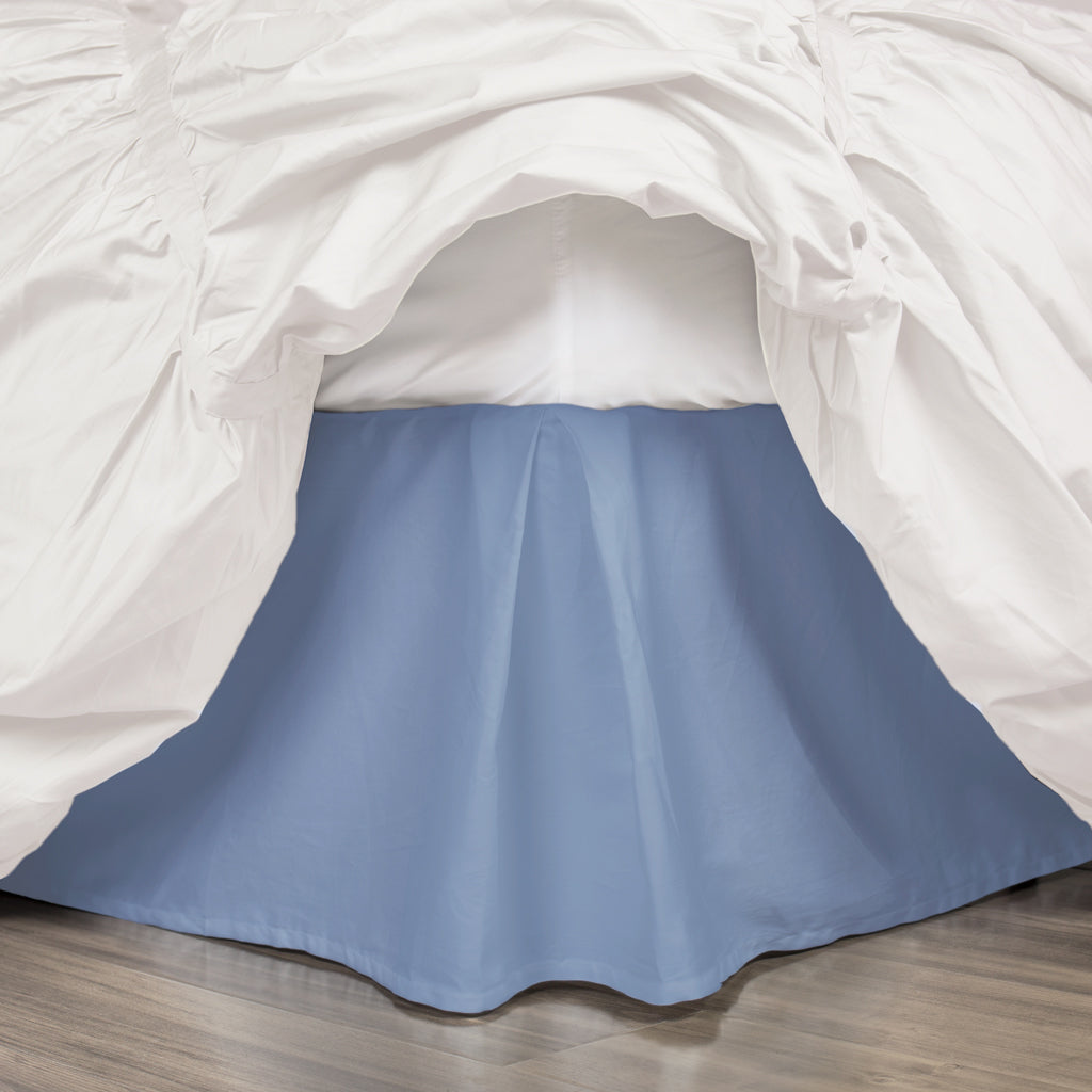 Bedroom inspiration and bedding decor | The Coastal Blue Pleated Bed Skirt Duvet Cover | Crane and Canopy