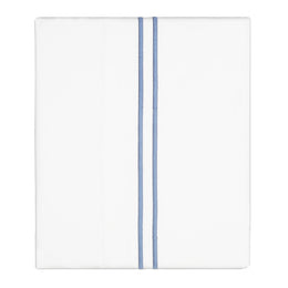 Coastal Blue Lines Embroidered Flat Sheet