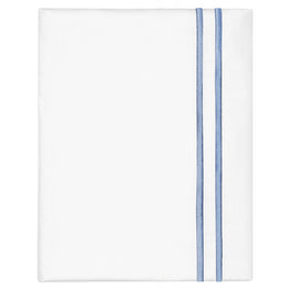 Coastal Blue Lines Embroidered Pillowcase Pair