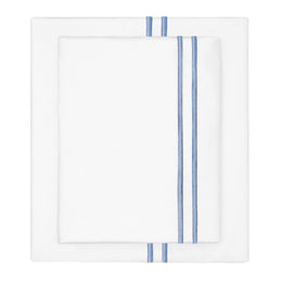 The Coastal Blue Lines Embroidered Sheet Set