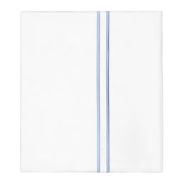 Cornflower Blue Lines Embroidered Flat Sheet