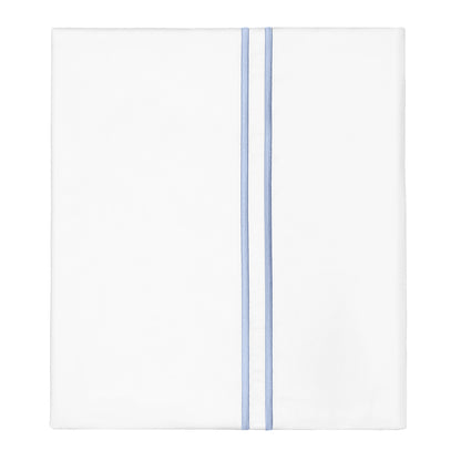 Cornflower Blue Lines Embroidered Flat Sheet