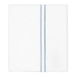French Blue Lines Embroidered Flat Sheet
