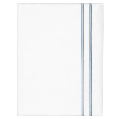 French Blue Lines Embroidered Pillowcase Pair