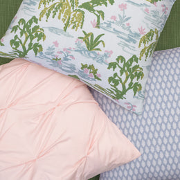 The Pink Pintuck Square Throw Pillow