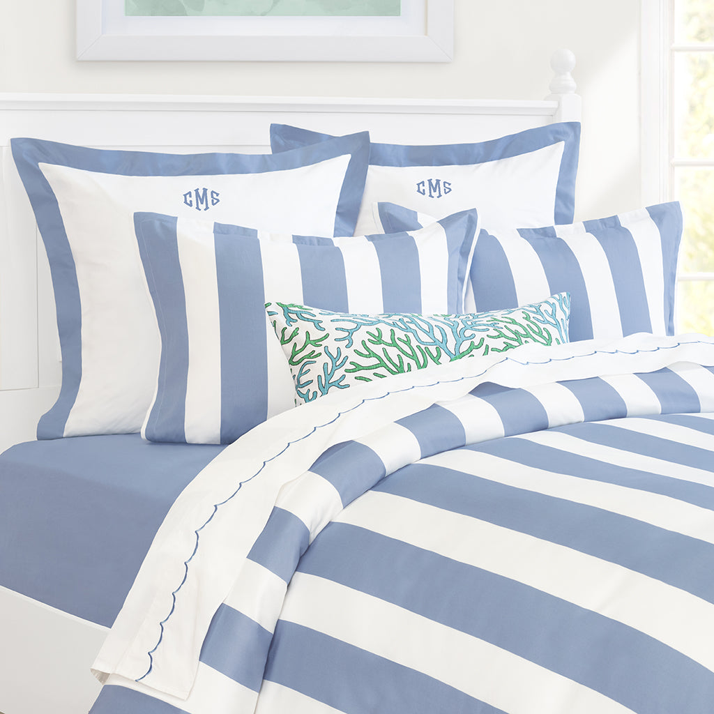 Bedroom inspiration and bedding decor | Coastal Blue Harbor Duvet Cover Duvet Cover | Crane and Canopy