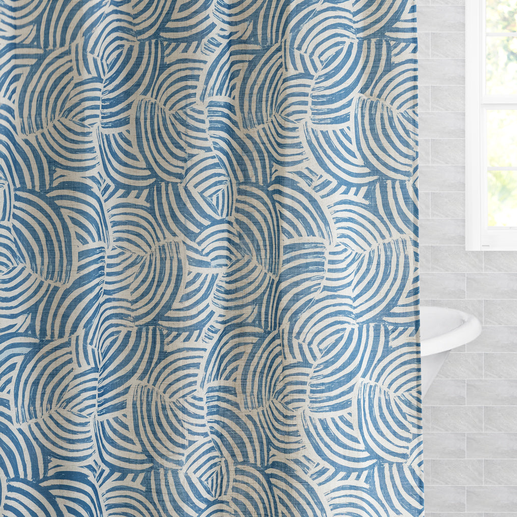 The Modern Waves Shower Curtain