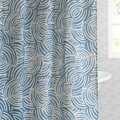 The Modern Waves Shower Curtain