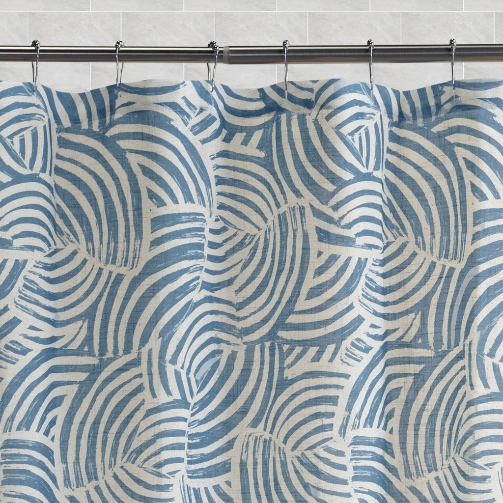 The Modern Waves Shower Curtain
