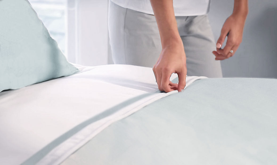 The Nova Duvet Cover Zipper Bedding Crane Canopy