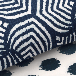 Dusk Blue Ikat Dot Throw Pillow