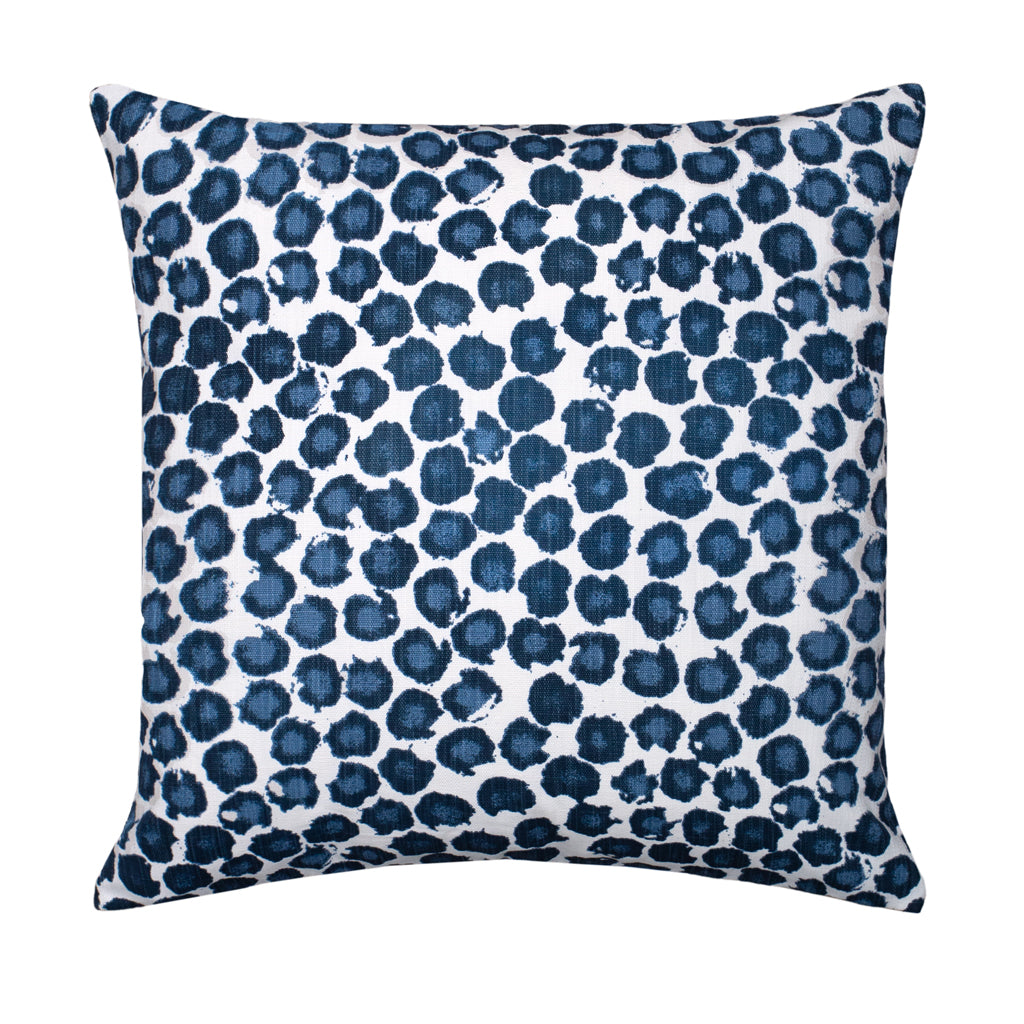 The Navy Modern Cheetah Square Throw Pillow
