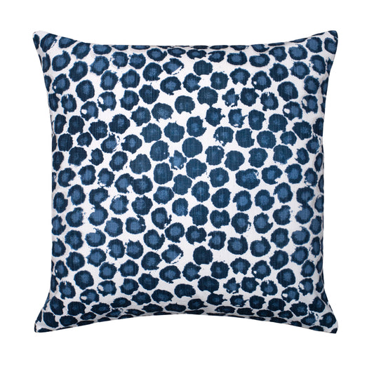 The Navy Modern Cheetah Square Throw Pillow